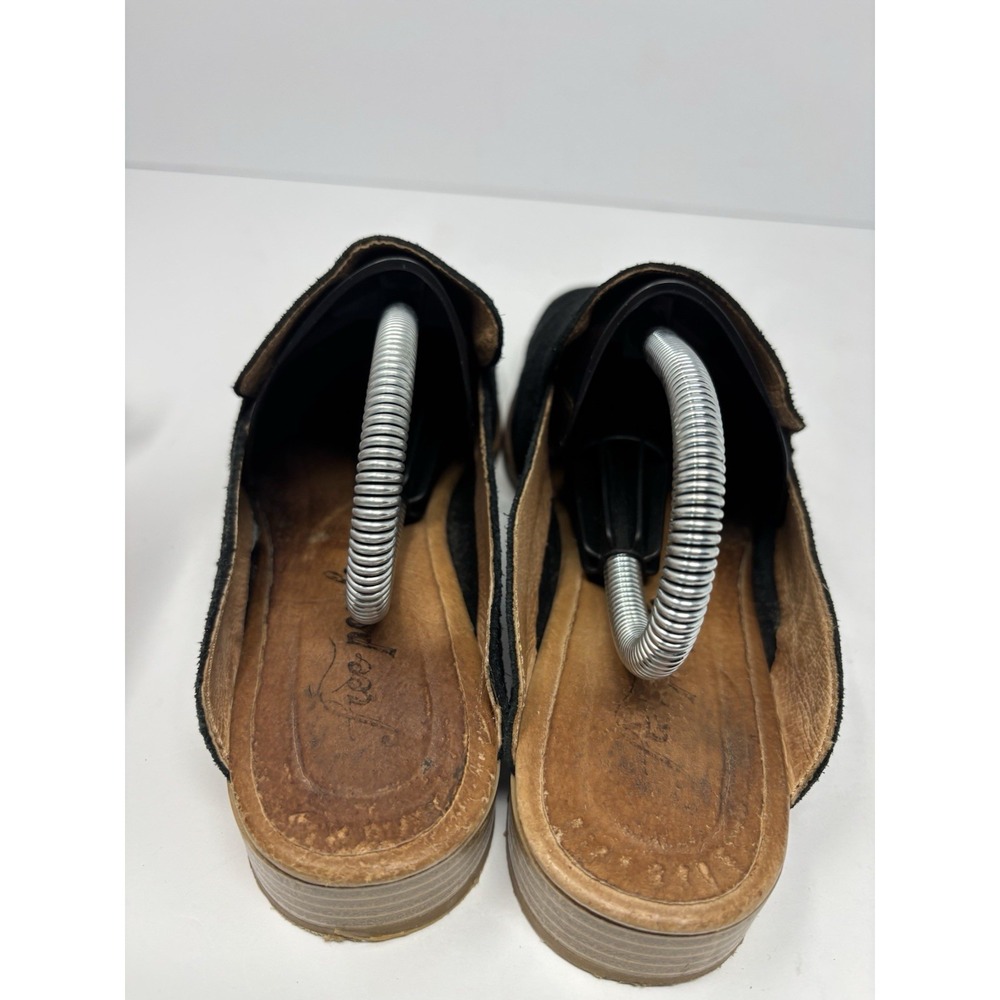 Free People Slip On Mules Flats Shoes Women's Size 39 EU/ 9US Black Suede - Picture 4 of 8